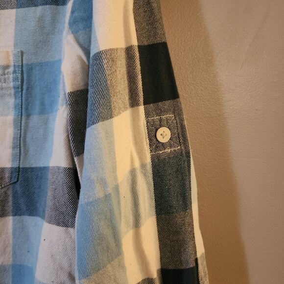 Urban Pipeline Mens Flannel Shirt Size S Blue White Check Long Sleeve Button Up - Picture 11 of 11